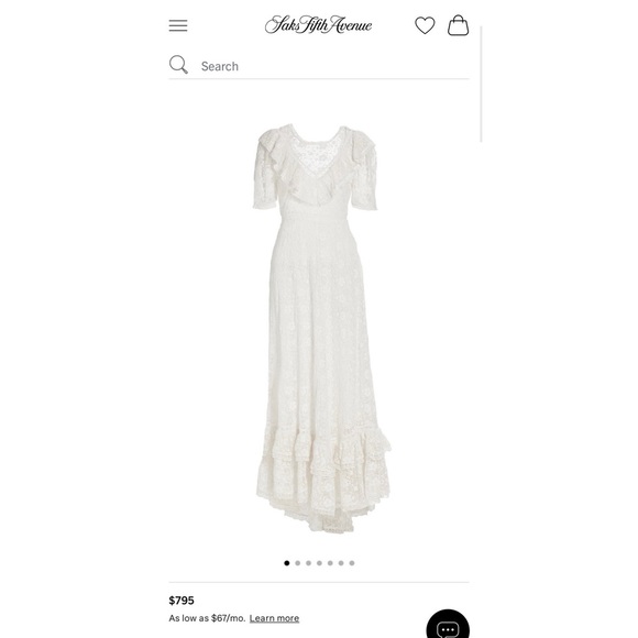 LoveShackFancy Kalani Dress 4 bridal wedding boho lace - Picture 2 of 12